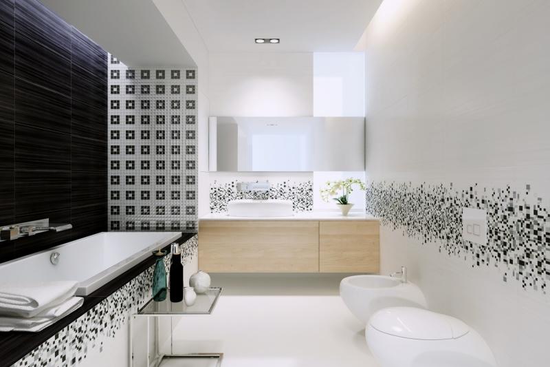Geometryczna kolekcja Sindi marki Opoczno – podstawa nowoczesnej łazienki w stylu black & white