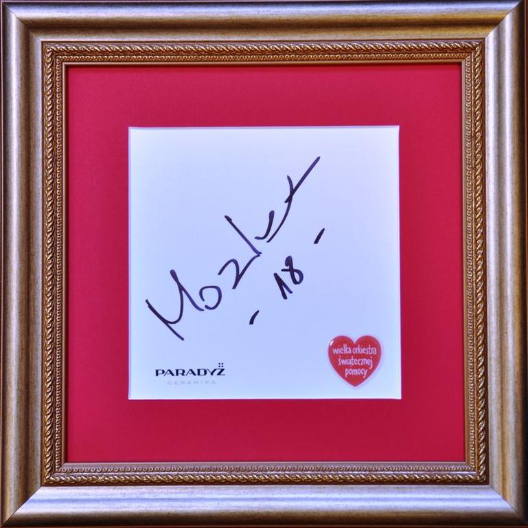 Płytka z autografem M. Możdżonka Płytka z autografem M. Możdżonka