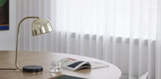 Normann Copenhagen Grant Table Lamp Brass Slice