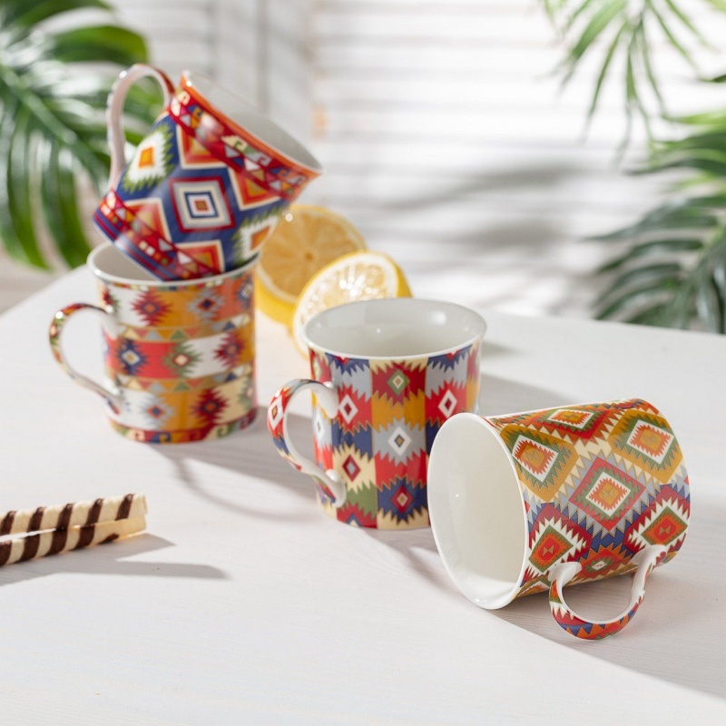 Dekoria.pl, zestaw kubków Ethnic Aztec