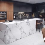 FERRO Bateria zlewozmywakowa z wyciąganym natryskiem Sonata BNA4; Zlewozmywak jednokomorowy, wpuszczany, len DR4977RTSH