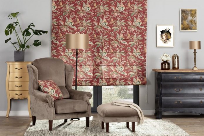 Dekoria.pl, roleta rzymska i poszewka Kinga na poduszkę, kolekcja tkanin Gardenia