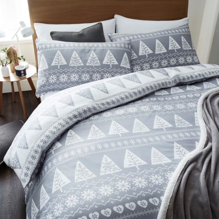 Dekoria.pl, komplet pościeli Nordic Trees Grey