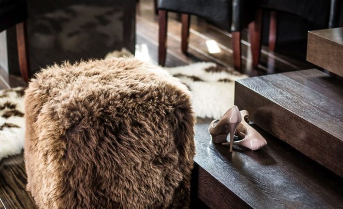 Pufa Cube Premium z naturalnej skóry owczej