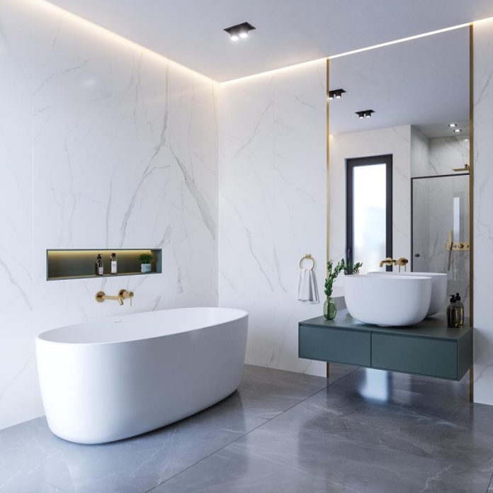 Cristalstone, wanna wolnostojąca Vidrio Cinco, umywalka nablatowa Vidrio Cinco, kolekcja Separado